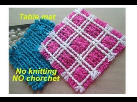 how to make mat with woolen thread