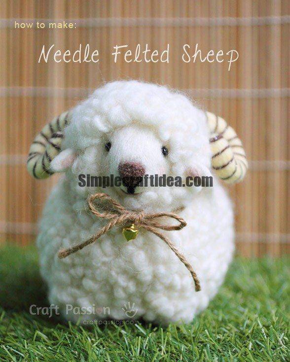 Lamb of yarn and wool for felting
