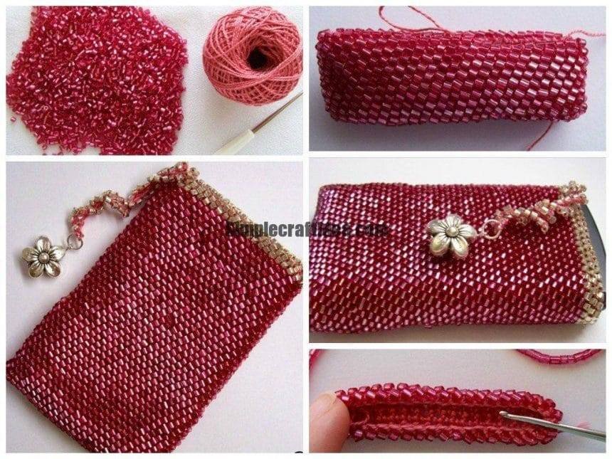 Beaded construction of phone case