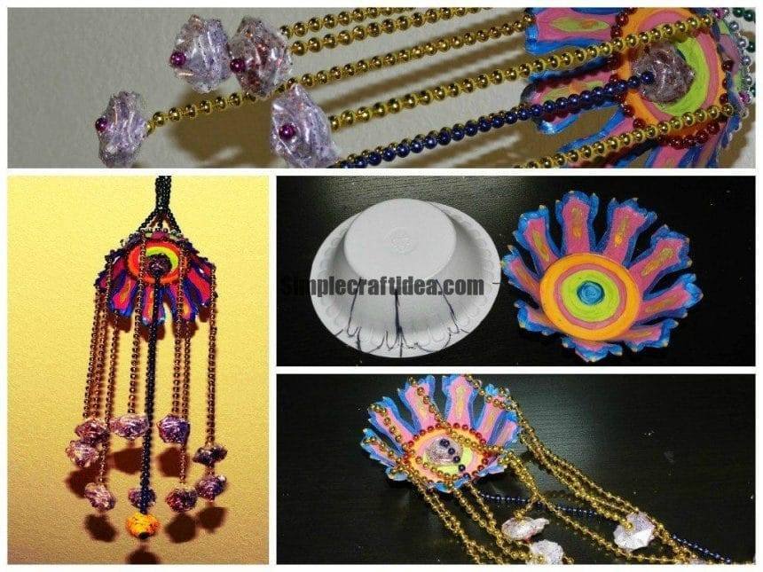 Hanging wall craft with bead chain
