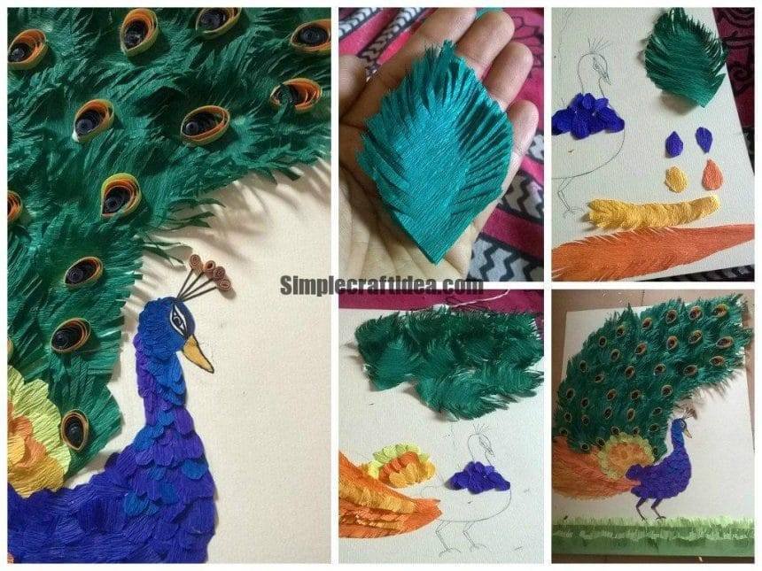 Peacock paper craft