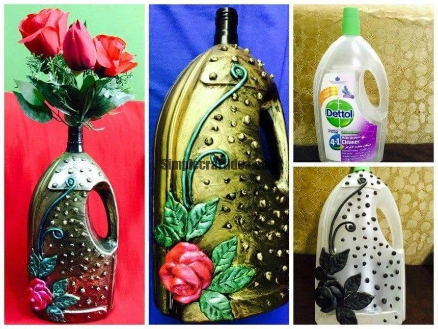 Waste bottle flower vase