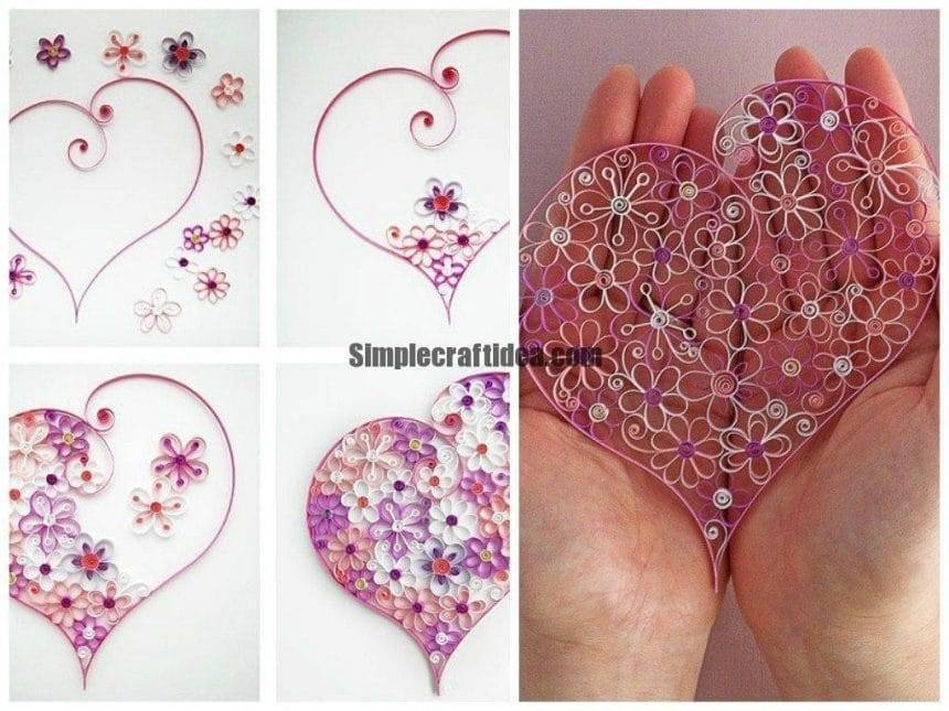 Heart in quilling techniques