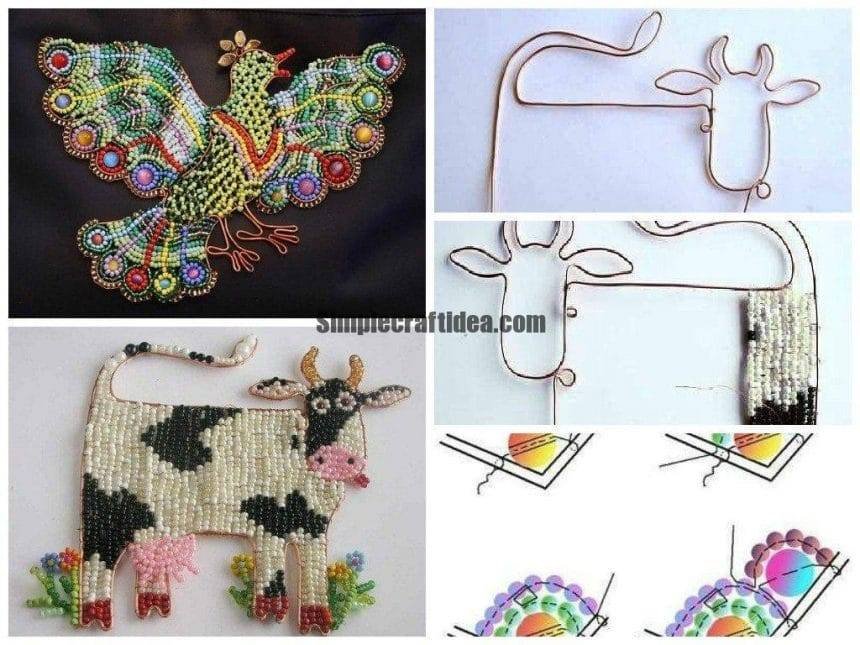 Beautiful decorations of beads and wire