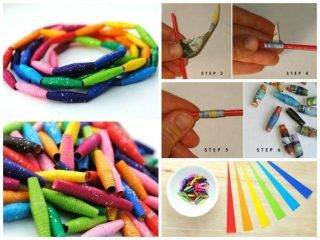 Beads made of paper