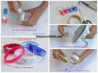 Bracelets from recycling plastic bottles