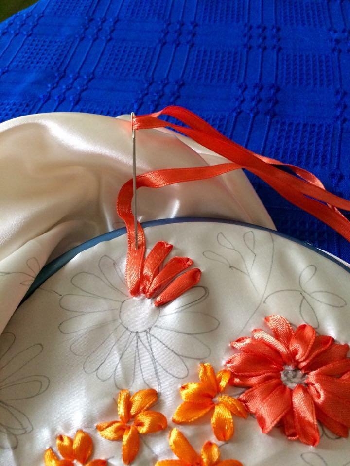 Ribbon embroidery - Simple Craft Ideas