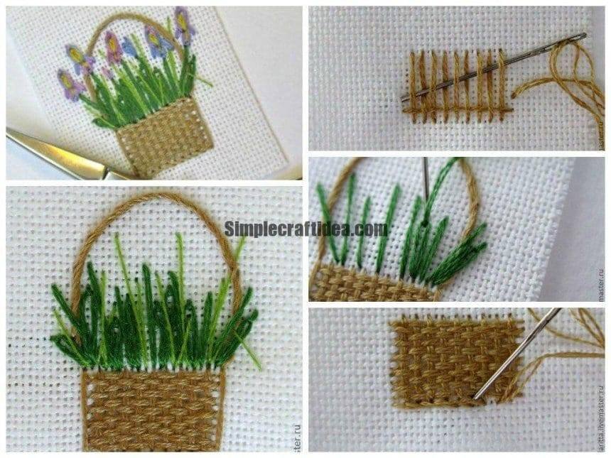 How to sew a basket of irises