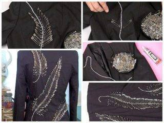 Safety pin feather jacket