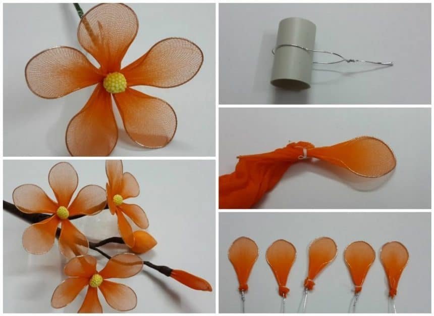 How to make simple nylon flowers