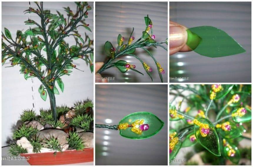 Blooming plastic tree
