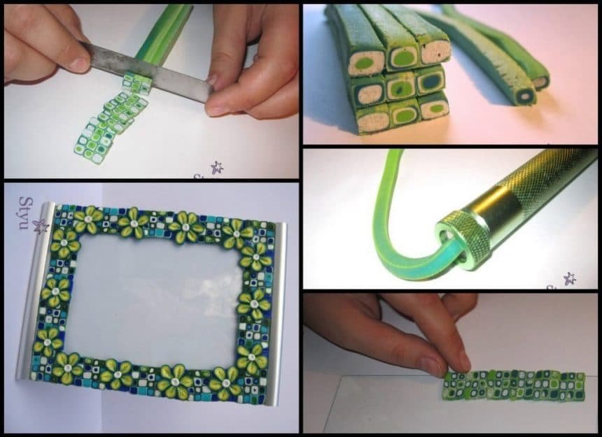 Making a photo frame made ​​of polymer clay
