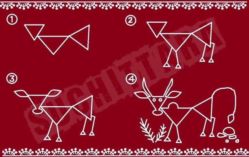 Warli art basic tutorial - Simple Craft Ideas