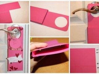 Make a valentine door hanger