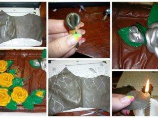 How to make a rose made of genuine leather