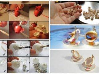 How to make miniature cups and saucers pendant