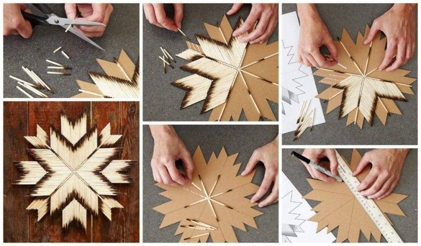 How to make matchstick star