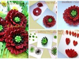 How to make quilling poppy