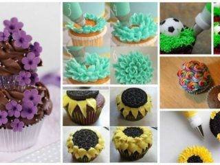 Different types of cupcakes making