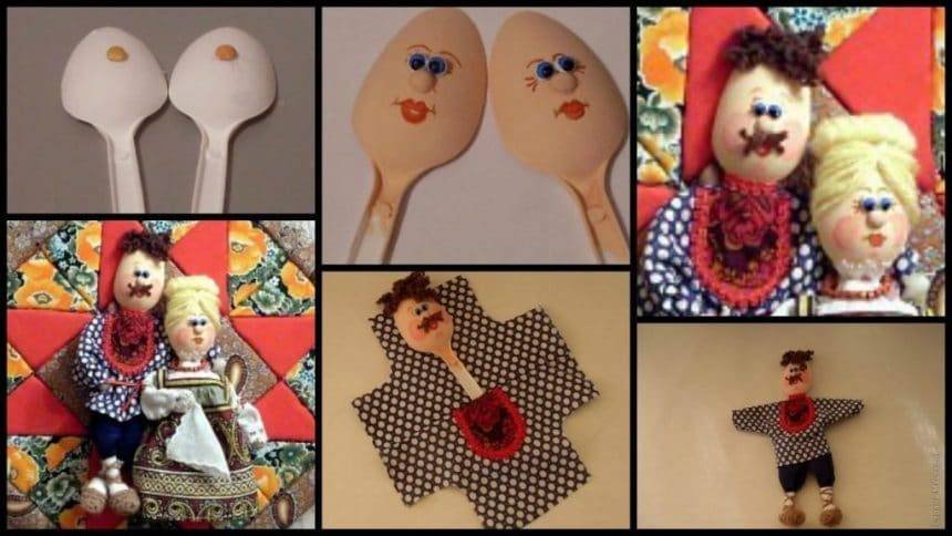 How to make doll from a plastic spoon