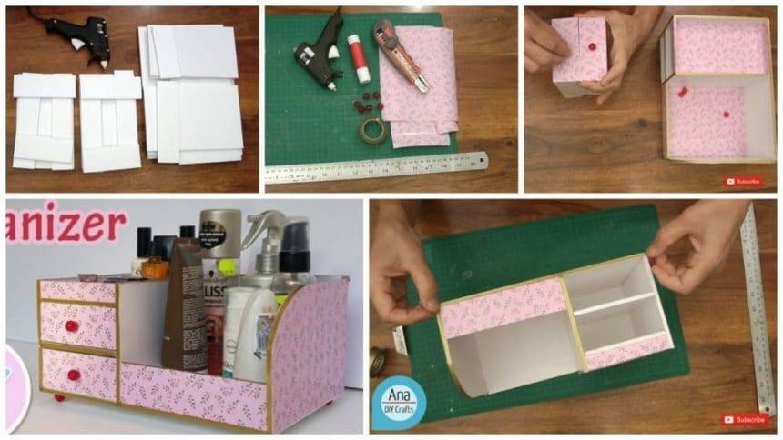 How to make bedside table organizer