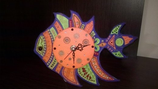  How to make felt - fish clock