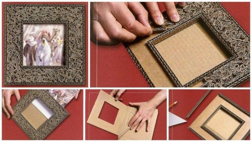 Making a small oriental cardboard  frame  Simple Craft Ideas