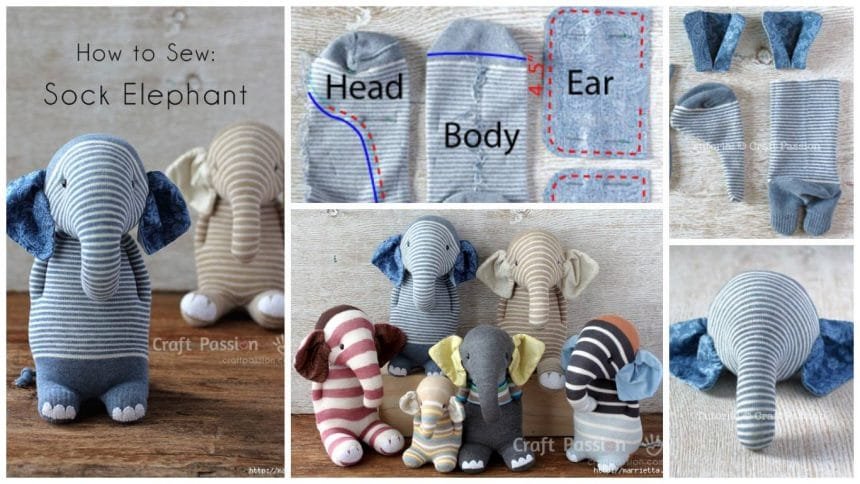 sock elephant sewing pattern