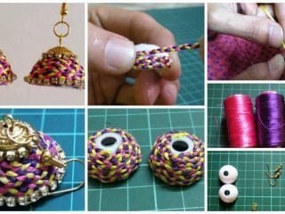 braided silk earrings