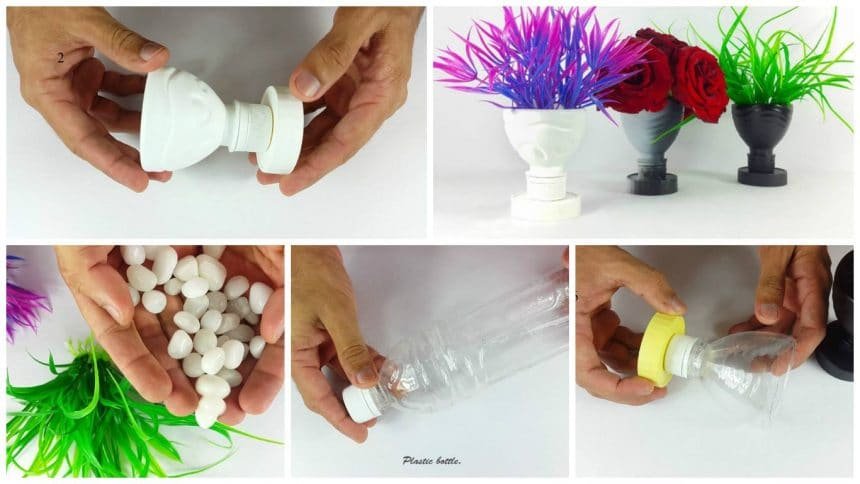 Flower Vase Out of Plastic Bottle