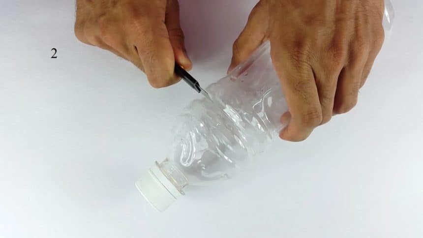 Flower Vase Out of Plastic Bottle