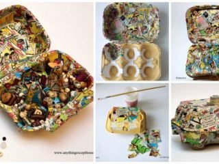 funky egg box bead storage