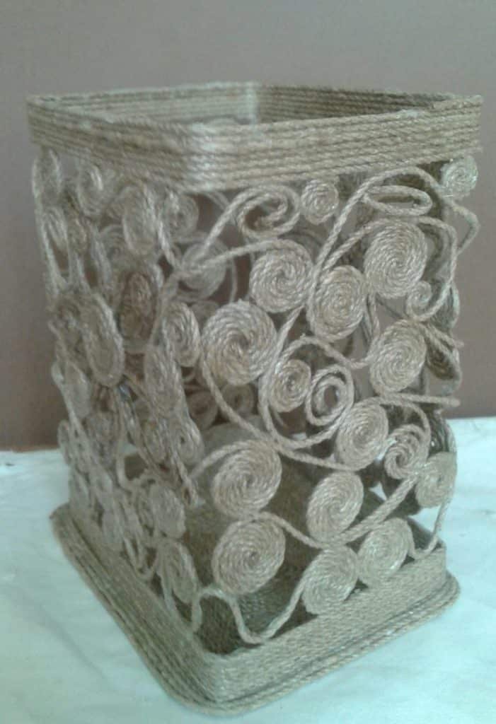 vase made with rope