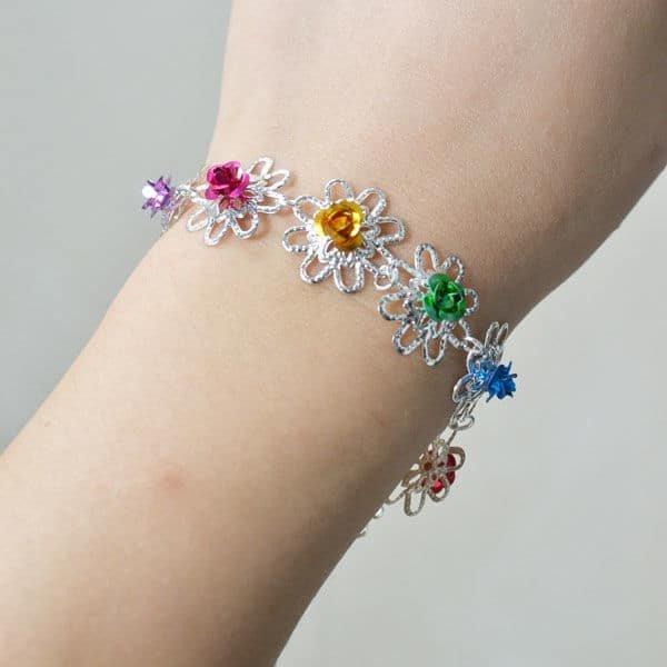 handmade flower bracelet for girls