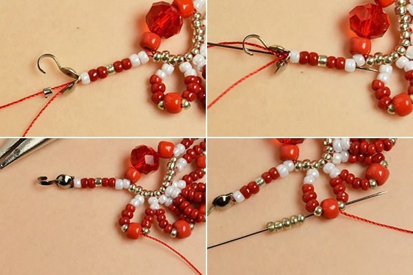 red flower choker necklace