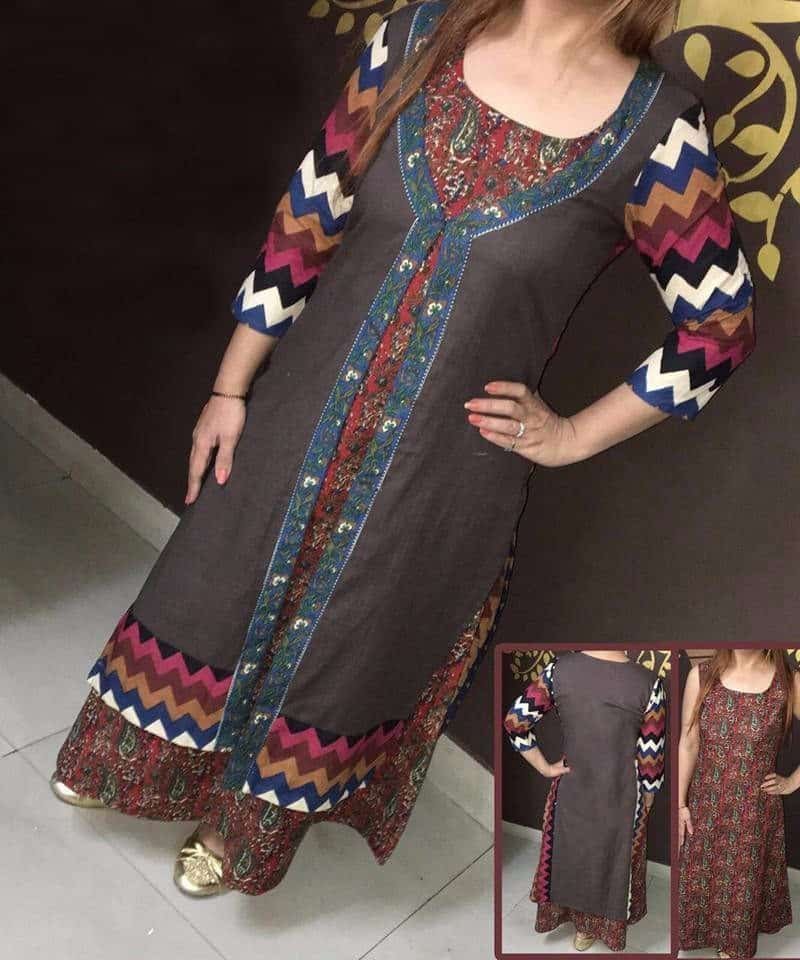 Different types of double layered kurtis - Simple Craft Ideas