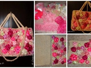 handbag from satin ribbons