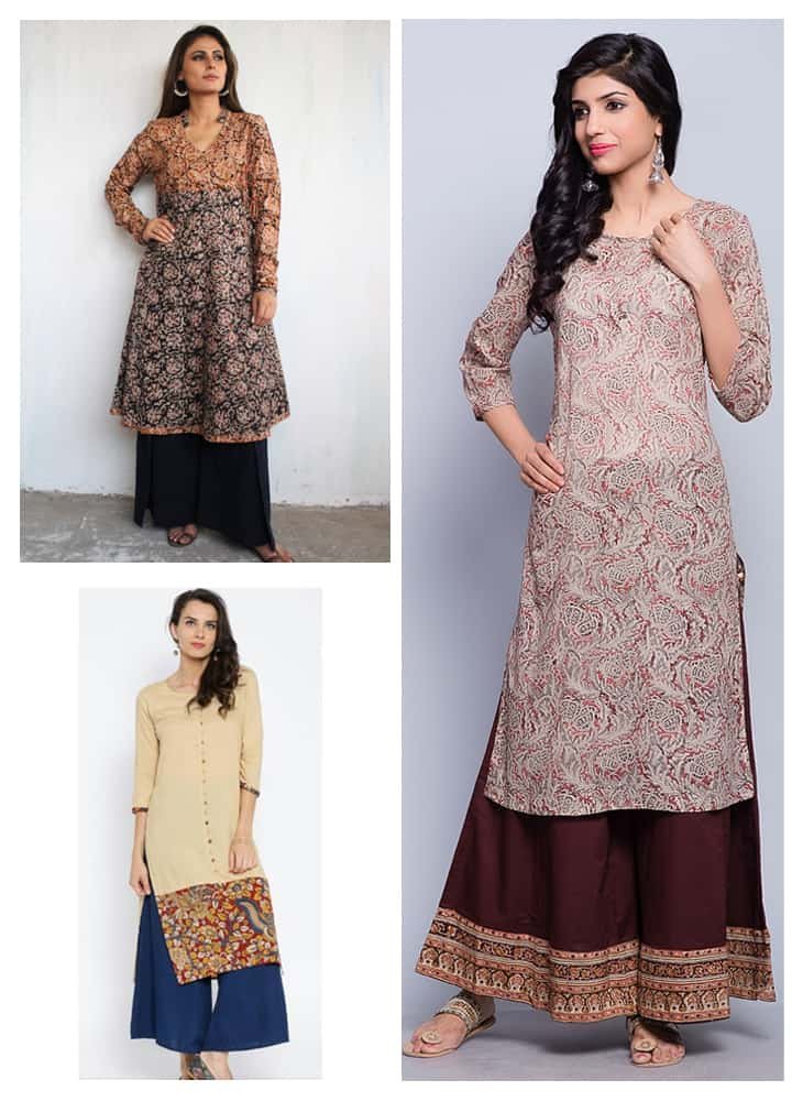 17 Fabulously kalamkari kurti designs for women - Simple Craft Idea