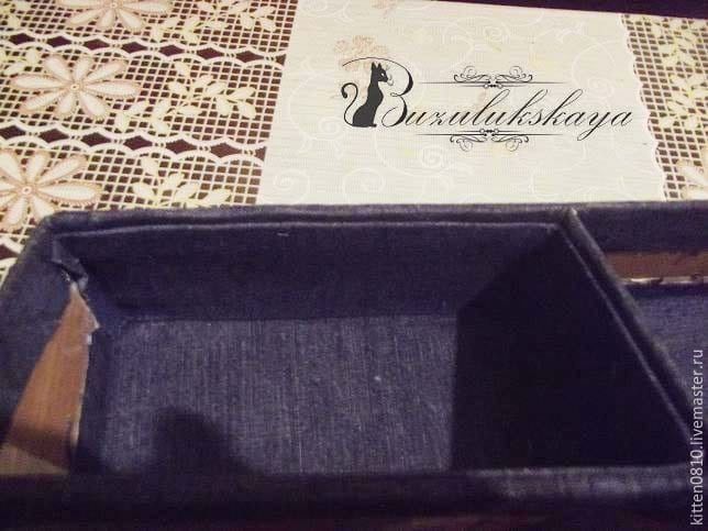 organiser from cardboard and old jeans