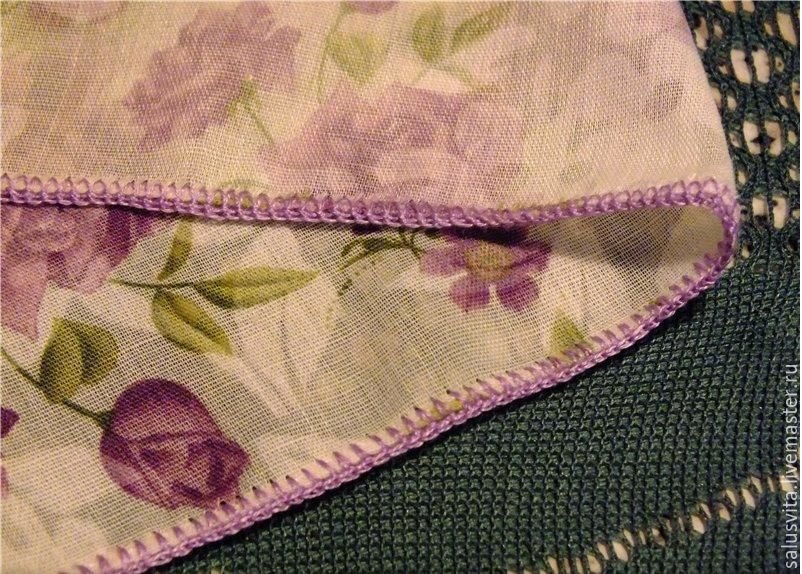 handkerchief, tied with crochet 