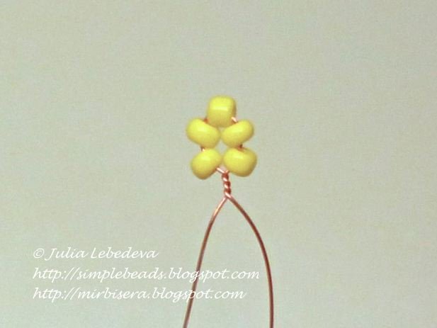 marigold flower from bead
