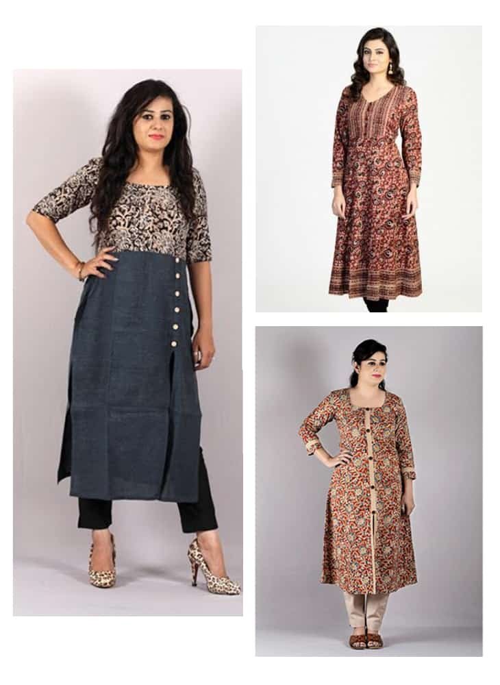 17 Fabulously kalamkari kurti designs for women – Simple Craft Idea