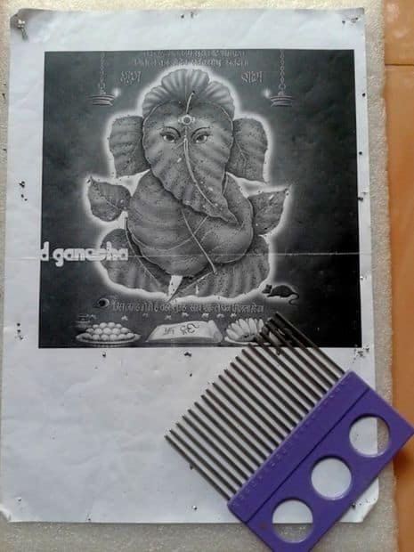 quilled lord ganesha