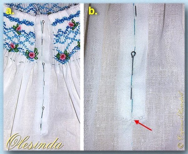  sew a dress with embroidered puffs