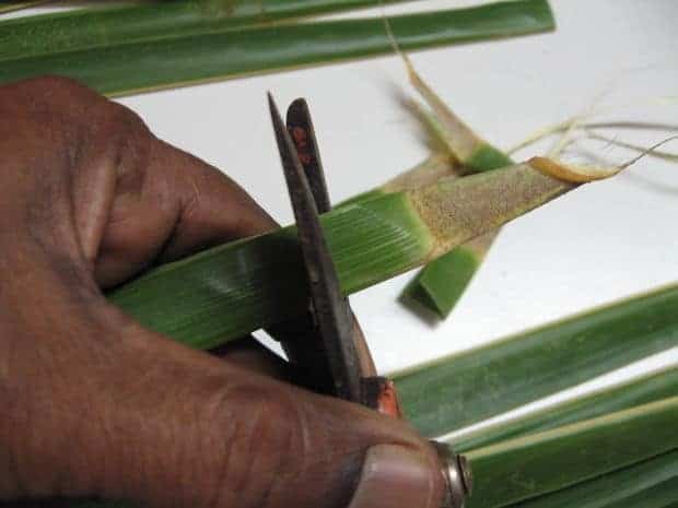 small mat from coconut leaves