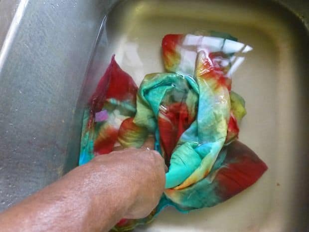 tie-dyed rainbow bandana