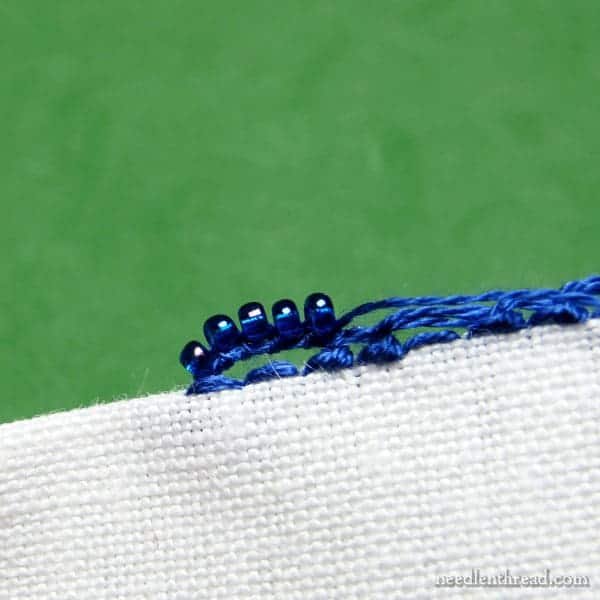 beaded buttonhole edging