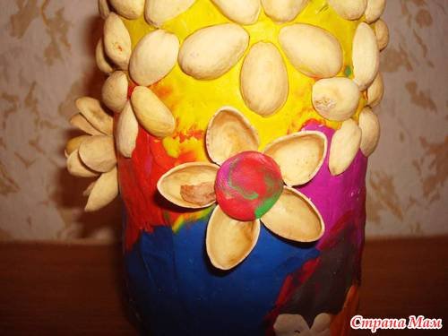 pista shell decorative vase