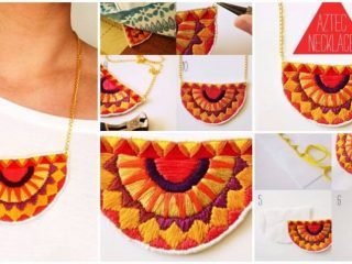 Aztec patterns necklace