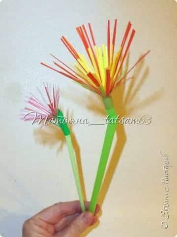  fireworks flower from plastic tubes